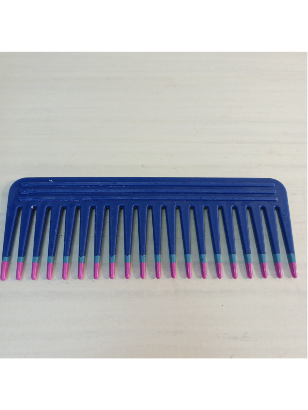 Vtg 80s 90s Mebco Sund Haaren Twice Dipped Wide Tooth Detangling Comb Pink Flaws